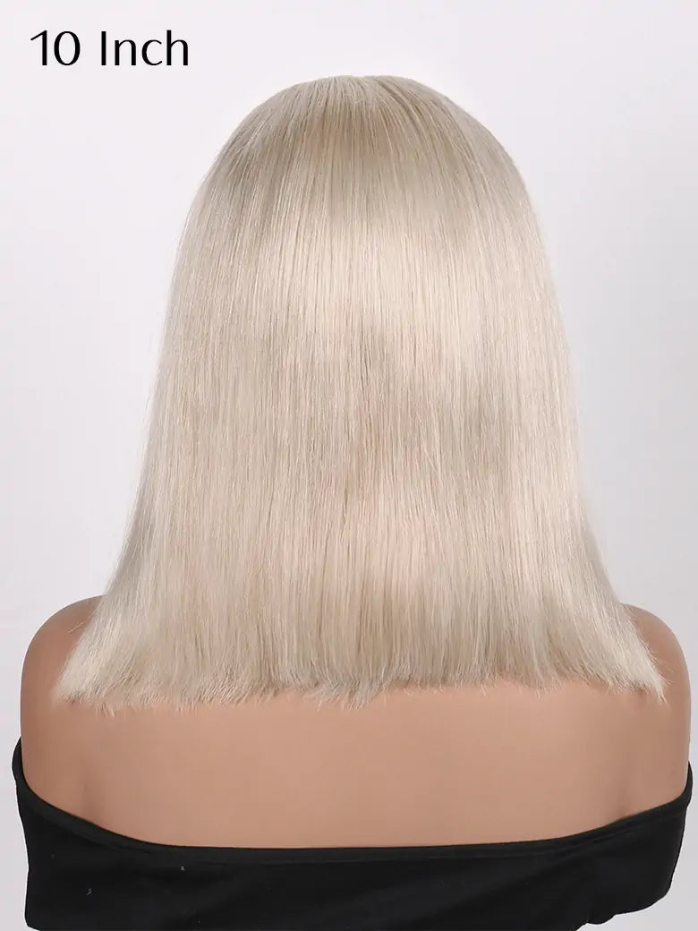 Ash Blonde Bob Wig 13x4 Lace Frontal Wig Straight Human Hair Wigs
