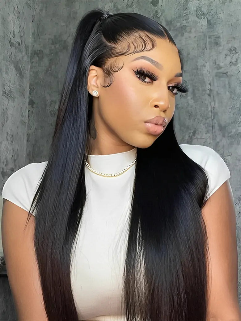 SIMMEL hair full lace wig straight hair half up half down