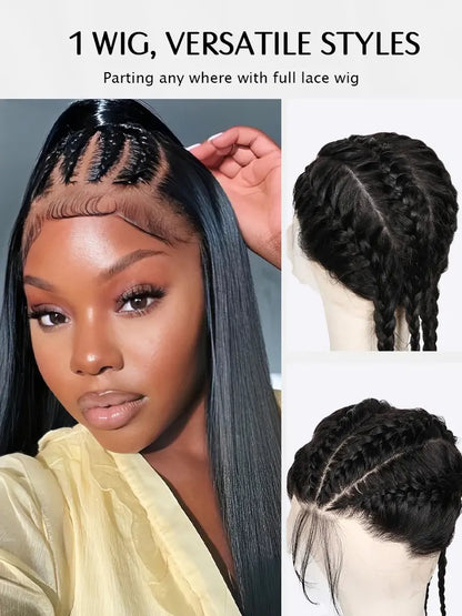 SIMMEL hair full lace wig straight hair free parting everywhere full lace human hair wigs