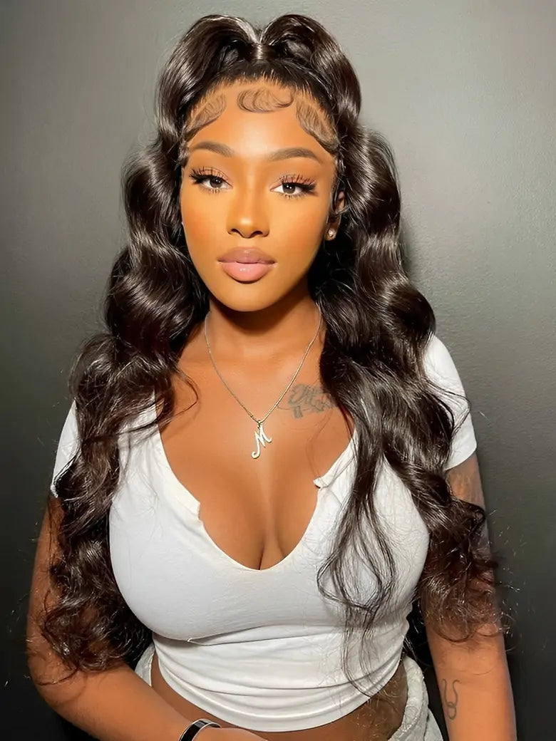 SIMMEL hair full lace wig model show body wave human hair wigs