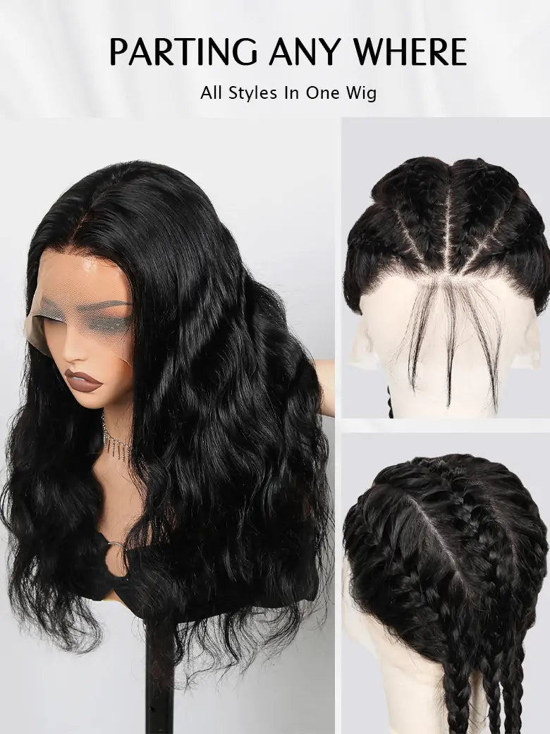 SIMMEL hair full lace wig body wave human hair wigs parting anywhere