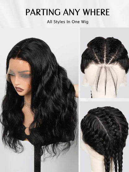 SIMMEL hair full lace wig body wave human hair wigs parting anywhere