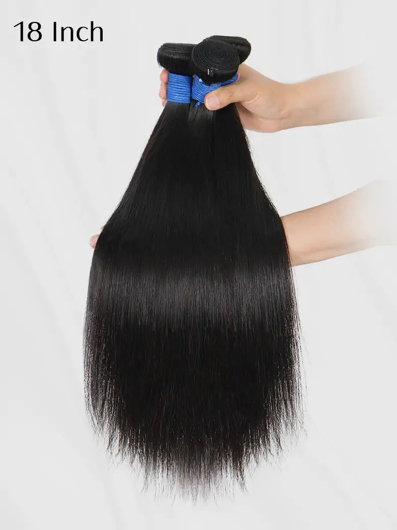 SIMMEL Hair 18 Inches Silky Straight 3 Bundles Human Hair Weave
