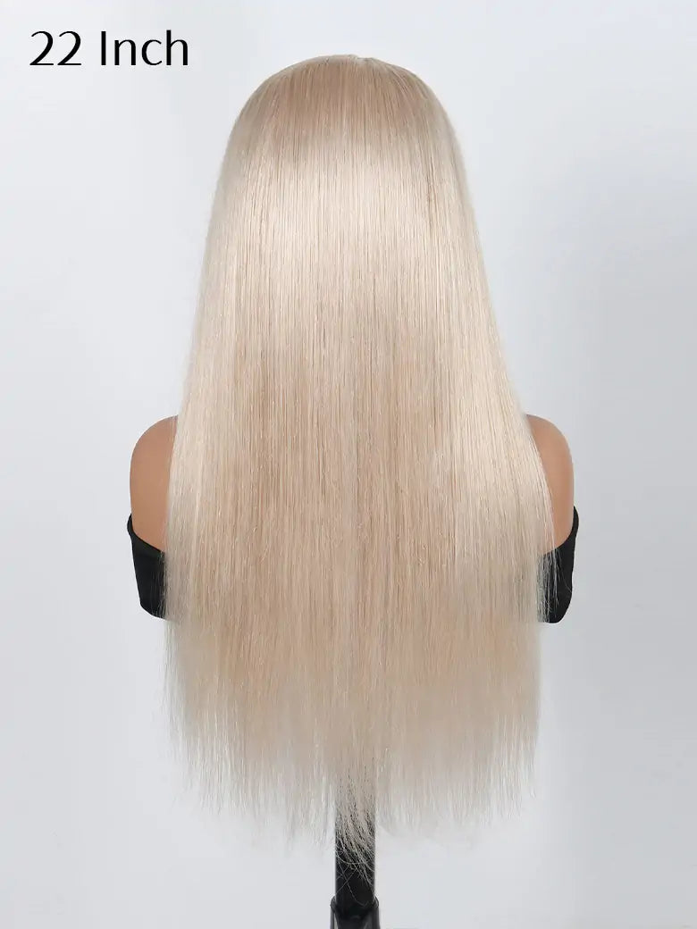 SIMMEL hair 22 inches white hair 13x4 lace front wig silky straight human hair wigs